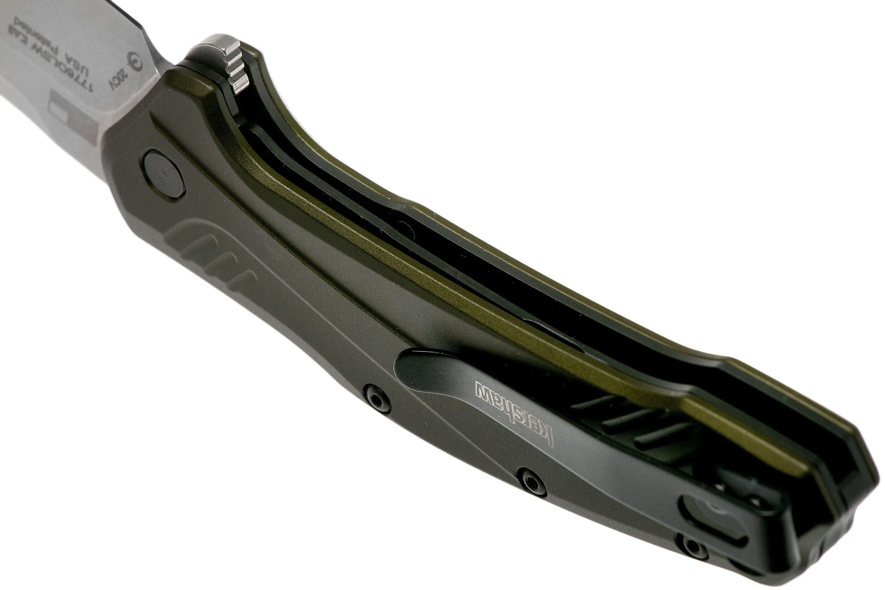 Kershaw Link Olive 1776OLSW CPM 20CV navaja, mango de aluminio