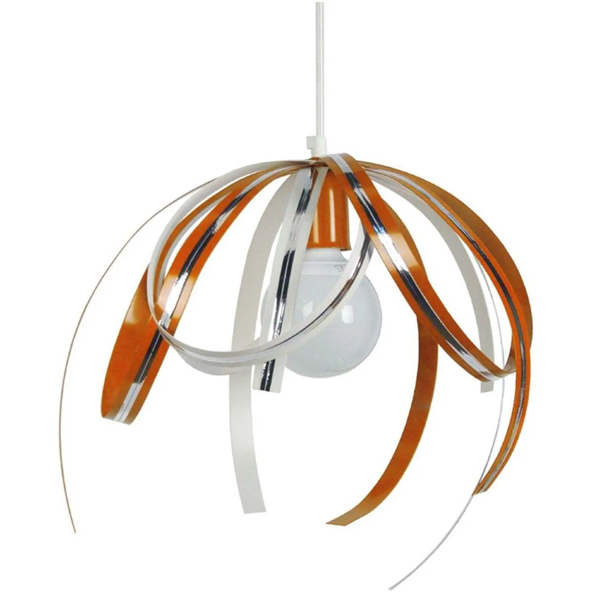 Lámpara colgante redondo metal naranja