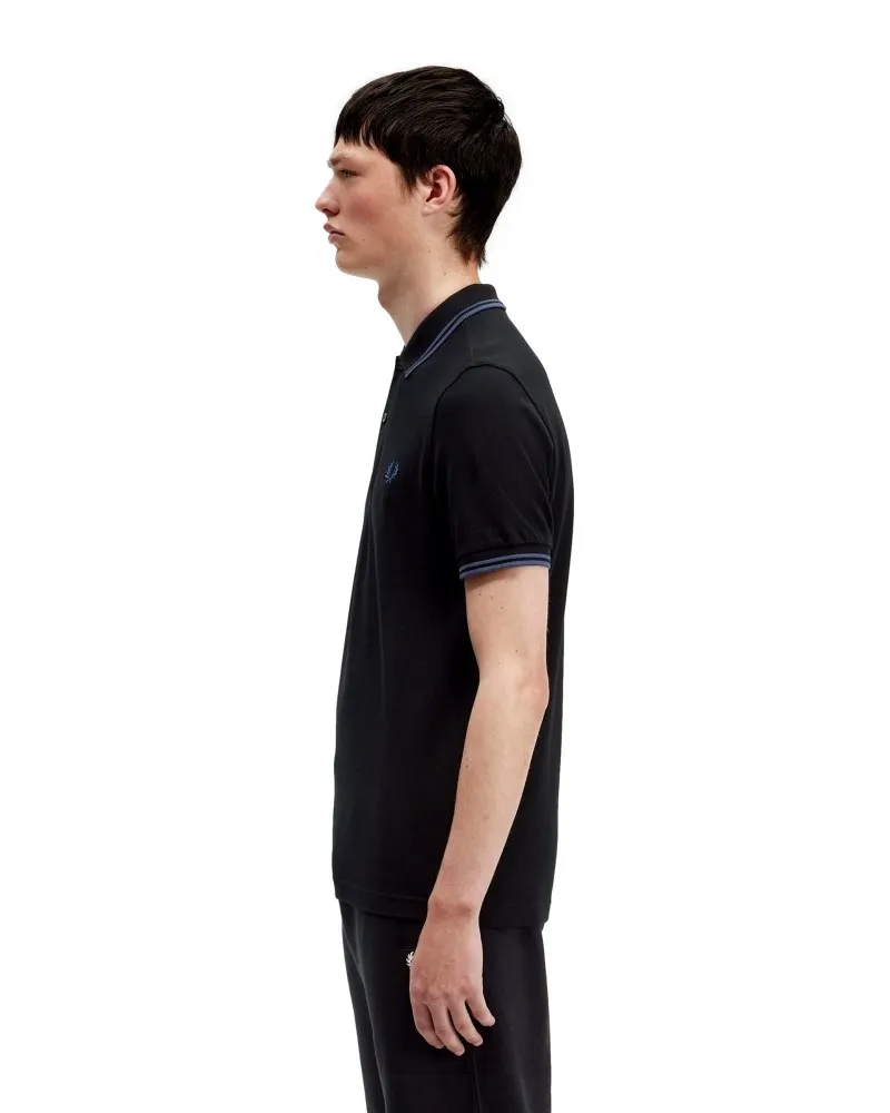 Polo fred perry negro t96 twin tipped shirt
