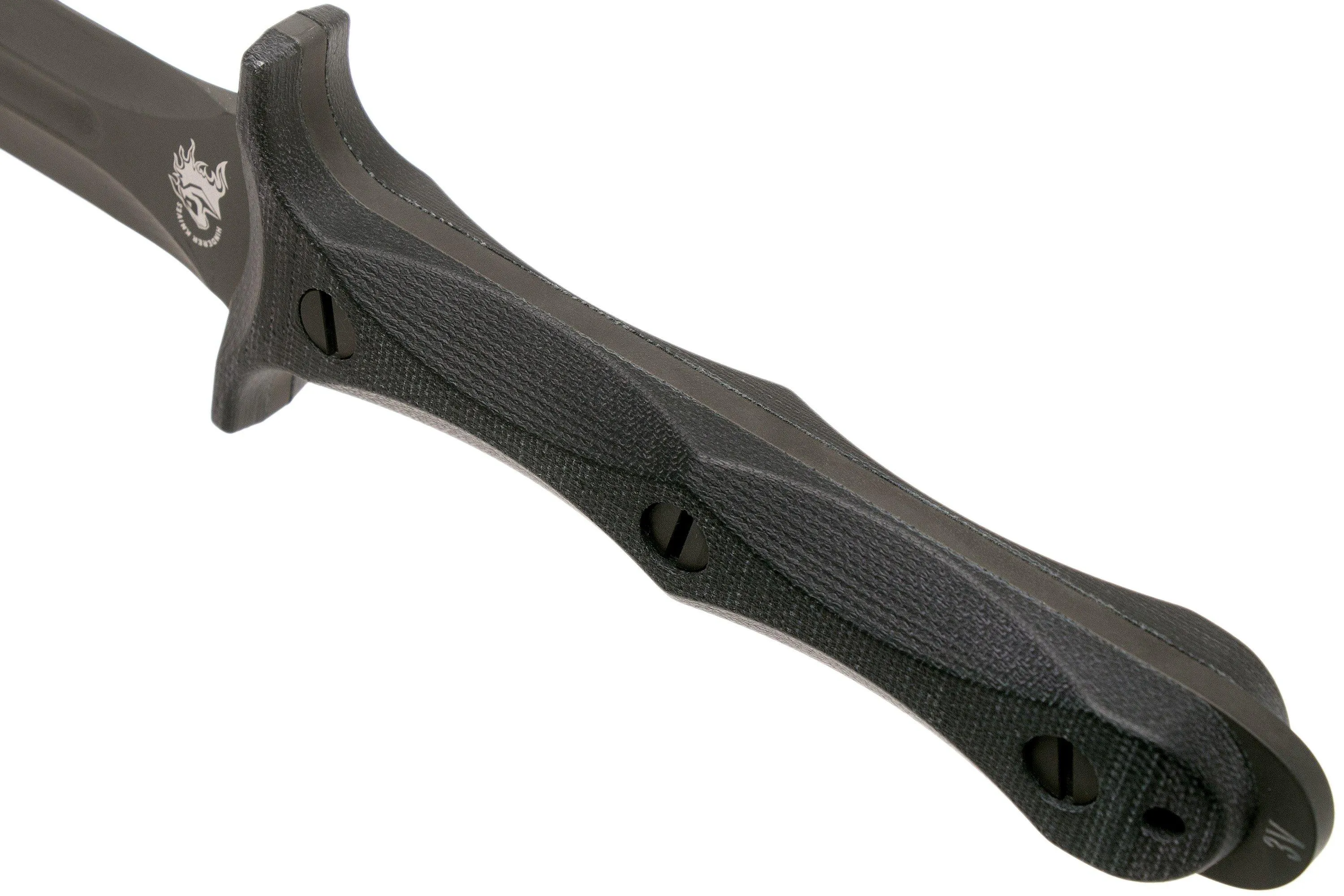 Rick Hinderer EK Dagger 3V DLC, Black Micarta daga de comando