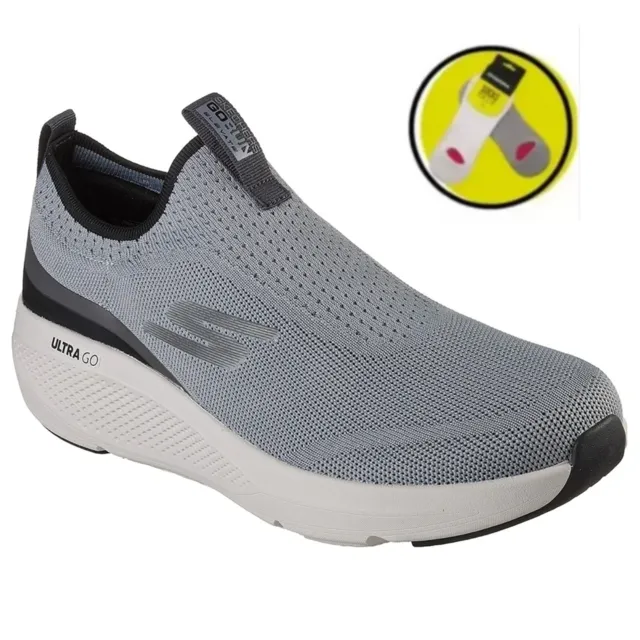 Zapatilla Skechers Hombre Go Run Elevate Uprise - 220185 GRIS + Medias!!